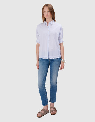 Kurzarm-Bluse Jimena Ruffle