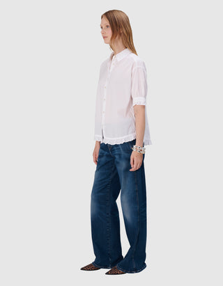 Kurzarm-Bluse Jimena Ruffle