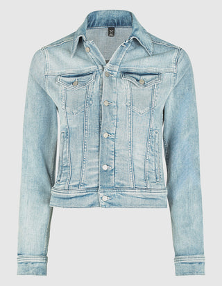 Slim-Fit Washed-Out Jeansjacke