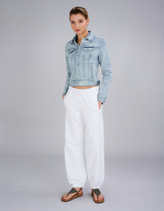 Slim-Fit Washed-Out Jeansjacke