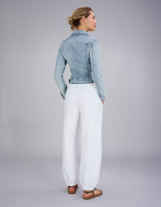 Slim-Fit Washed-Out Jeansjacke