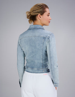 Slim-Fit Washed-Out Jeansjacke