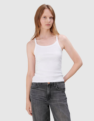 Geripptes Cropped Top