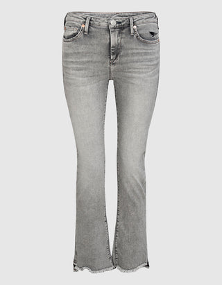 Kick-Flare Jeans Halle mit offenem Saum