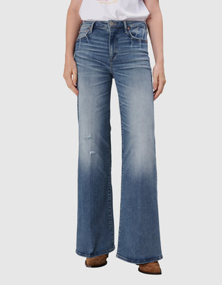 Flare-Leg Jeans Mija mit Destroyed-Details