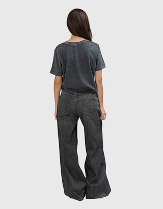 Bedrucktes Baumwoll-T-Shirt Boots