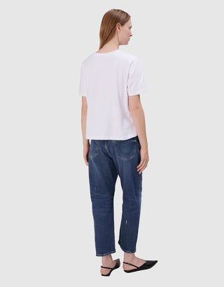 Bedrucktes Baumwoll-T-Shirt Boots