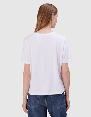 Bedrucktes Baumwoll-T-Shirt Boots