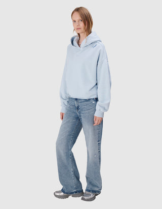 Hoodie Wide Embro mit Label-Stickerei