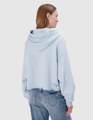 Hoodie Wide Embro mit Label-Stickerei