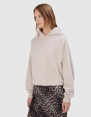 Hoodie Wide Embro mit Label-Stickerei