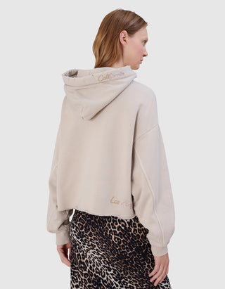 Hoodie Wide Embro mit Label-Stickerei