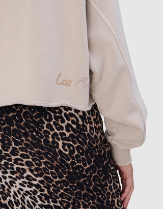 Hoodie Wide Embro mit Label-Stickerei