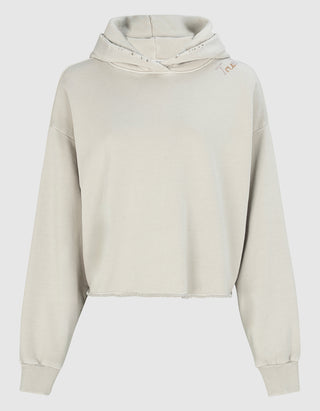 Hoodie Wide Embro mit Label-Stickerei