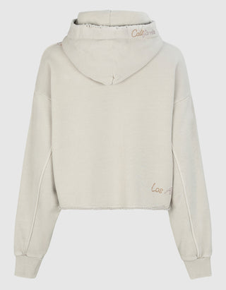 Hoodie Wide Embro mit Label-Stickerei