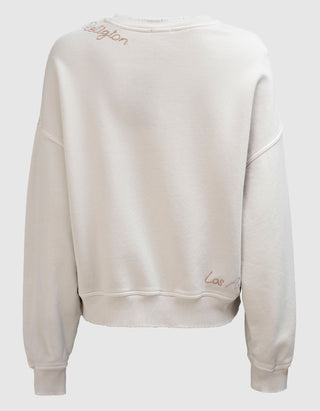 Sweatshirt Crew Boxy mit Label-Stickerei