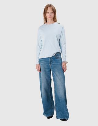 Lockeres Longsleeve Embro mit Stickerei