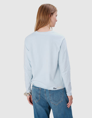 Lockeres Longsleeve Embro mit Stickerei