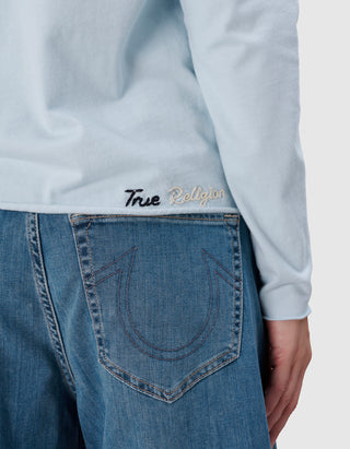 Lockeres Longsleeve Embro mit Stickerei