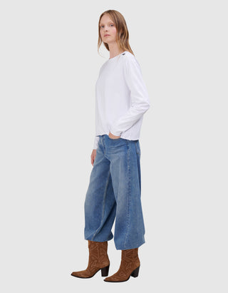 Lockeres Longsleeve Embro mit Stickerei