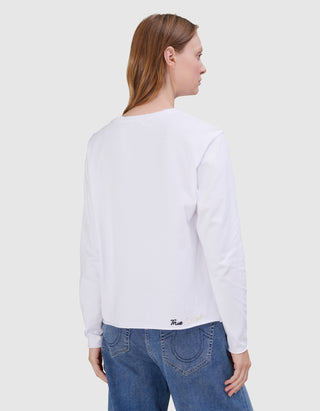 Lockeres Longsleeve Embro mit Stickerei