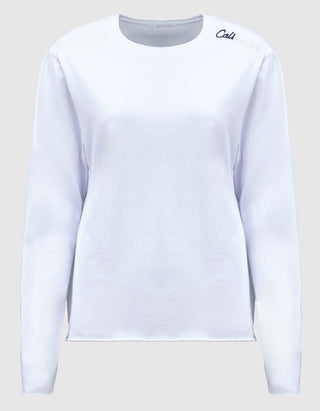 Lockeres Longsleeve Embro mit Stickerei