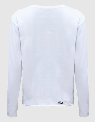 Lockeres Longsleeve Embro mit Stickerei