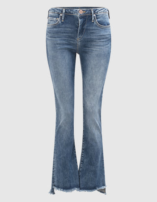 Cropped Flared-Leg Jeans Halle Kick Flare
