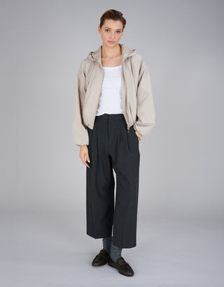 Oversize Cropped Jacke Balloon Hooded