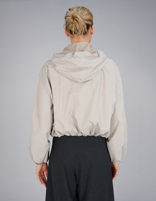 Oversize Cropped Jacke Balloon Hooded