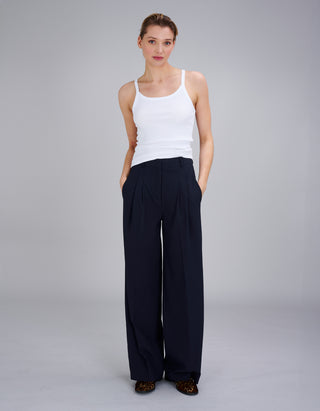 Wide-Leg Bundfaltenhose Josie