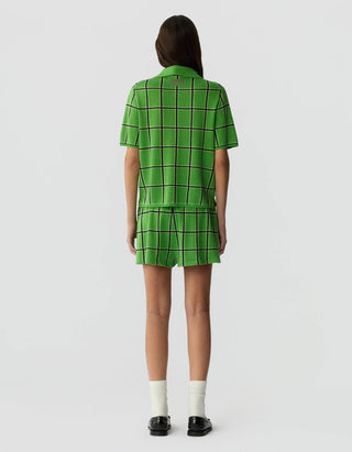 Kariertes Strick-Hemd Picnic Plaid mit Polokragen