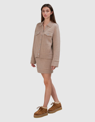 Kaschmir-Woll.Mix Mini-Rock Jean