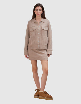 Kaschmir-Woll.Mix Mini-Rock Jean