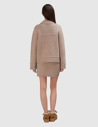 Kaschmir-Woll.Mix Mini-Rock Jean