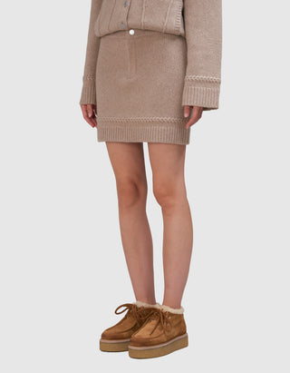 Kaschmir-Woll.Mix Mini-Rock Jean