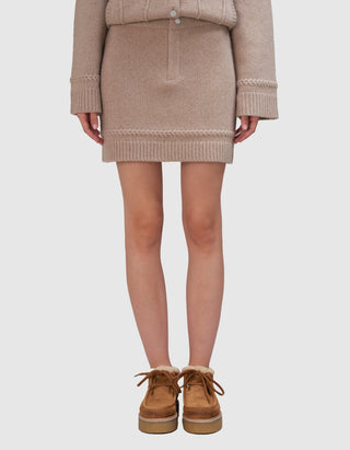 Kaschmir-Woll.Mix Mini-Rock Jean