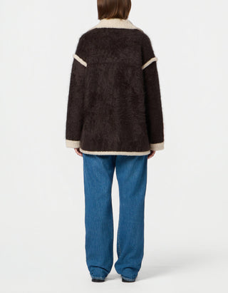 Fuzzy Kaschmir-Jacke Grizzly