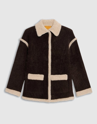 Fuzzy Kaschmir-Jacke Grizzly