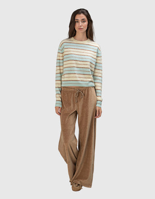 Cropped Kaschmir-Pullover Grizzly Stripe