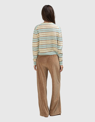 Cropped Kaschmir-Pullover Grizzly Stripe