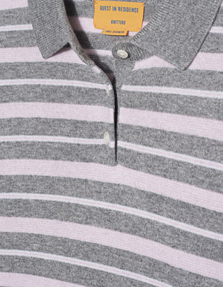 Gestreiftes Kaschmir-Polo Collegiate Stripe