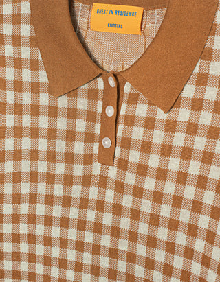 Kariertes Strick-Polo Gingham