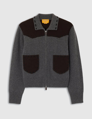 Wolle-Kaschmir Cardigan Saddle Up