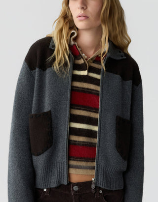 Wolle-Kaschmir Cardigan Saddle Up