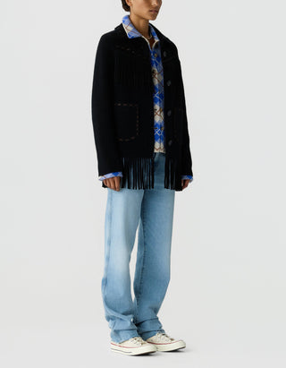 Wolle-Kaschmir-Jacke Western Fringe