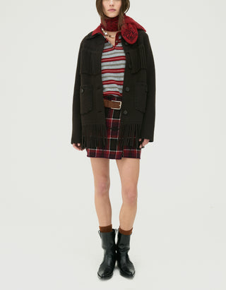 Wolle-Kaschmir-Jacke Western Fringe