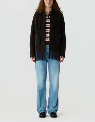 Wolle-Kaschmir-Jacke Western Fringe