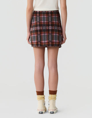 Woll-Kaschmir-Wickel-Mini Rock Tartan