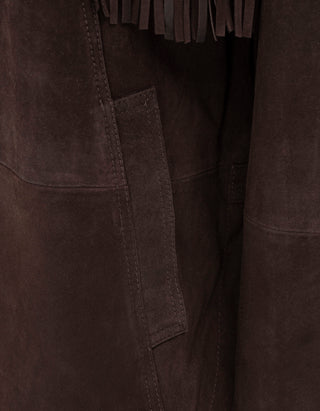 Veloursleder-Jacke Ginny mit Fransen